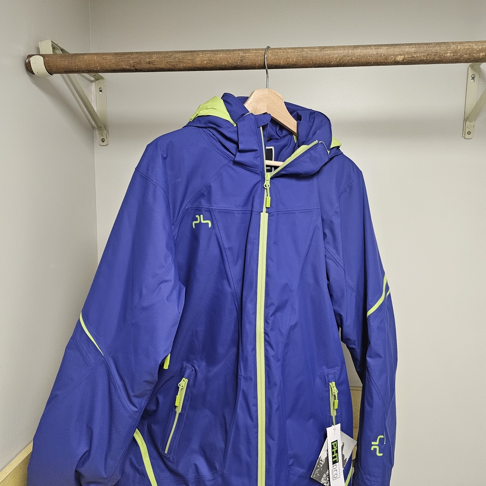 Vibrant Blue Jacket with Neon Accents